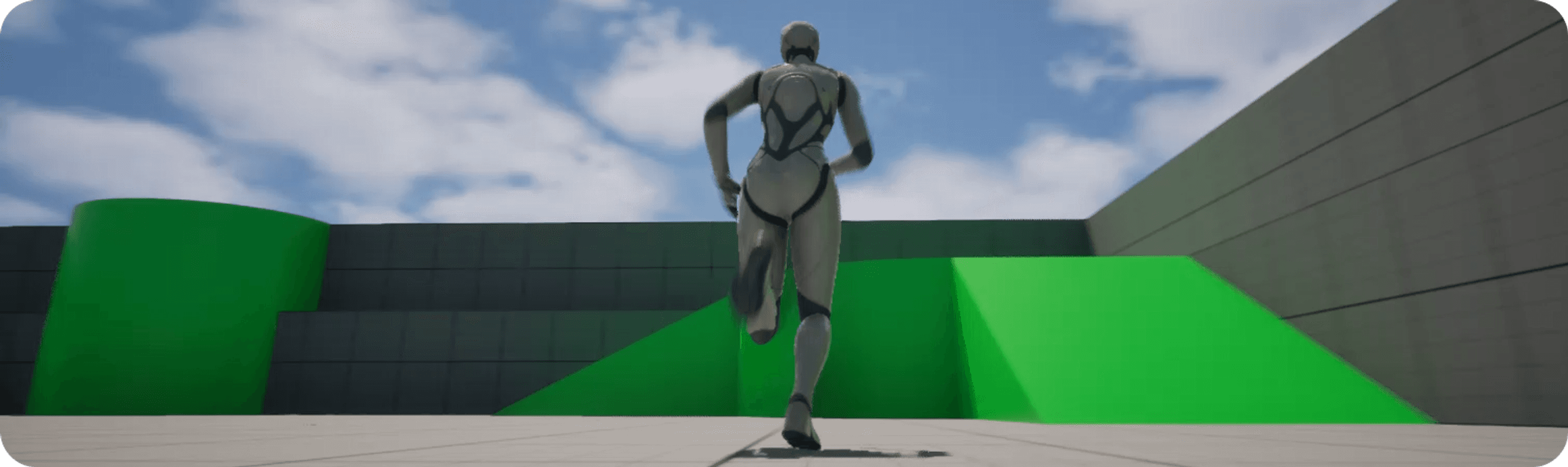 Unreal Engineのサードパーソン テンプレート。キャラクターとテスト用レベル